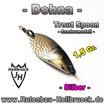 D.O.H.N.A. Spoon - Silber - 1,5 Gr. - Sondermodell - incl. Haken / Nadelscharf !